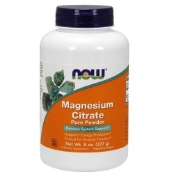 Zinco e Magnesio Now Foods, Magnesium Citrate, 227 g.