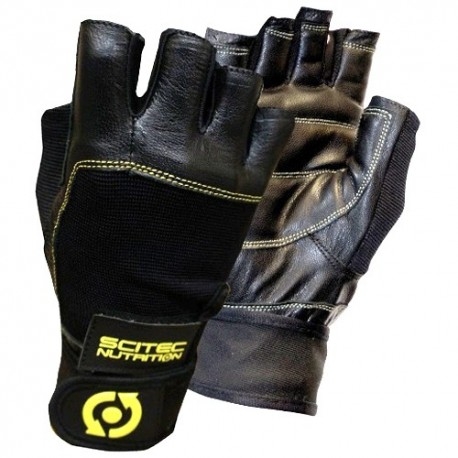 Guanti e Cappelli Scitec Nutrition, Guanti Yellow Leather Style