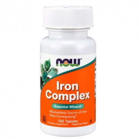 Ferro Now Foods, Iron Complex, 100 cpr.