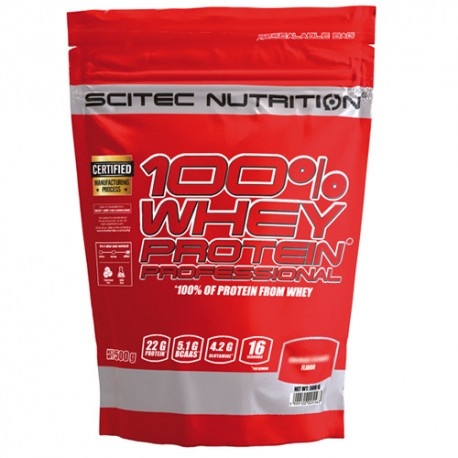 Proteine del Siero del Latte (whey) Scitec Nutrition, 100% Whey Protein Professional, 500 g.