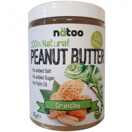 Burro di Arachidi Natoo, 100% Natural Peanut Butter, 1000 g.