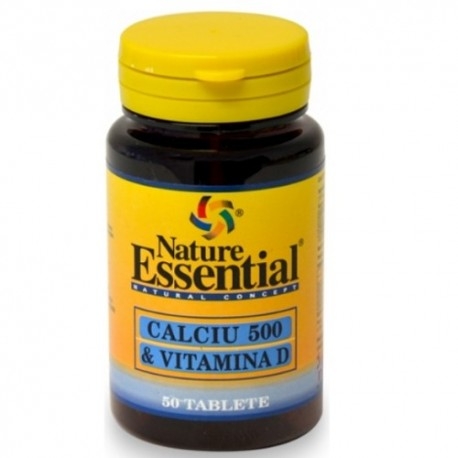 Calcio Nature Essential, Calcio + Vitamina D, 50 cpr