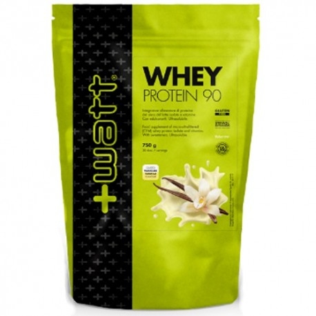 Proteine del Siero del Latte (whey) +Watt, Whey Protein 90, 750 g. Sacchetto