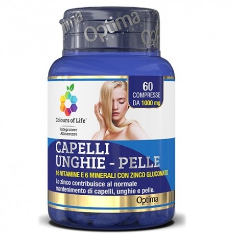 Unghie e Capelli Optima Naturals, Capelli Unghie Pelle, 60 cpr