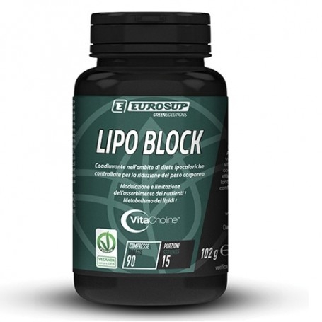 Dimagranti e Termogenici Eurosup, Lipo Block, 90 Cpr.