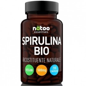 Erbe ed estratti Natoo Essentials, Bio Spirulina, 200 cpr