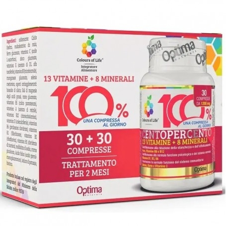 Multivitaminici - Multiminerali Optima Naturals, Centopercento, 30 cpr