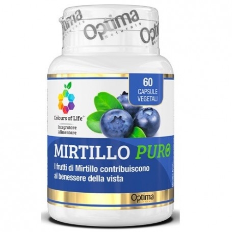 Mirtillo nero (Bilberry) Optima Naturals, Mirtillo Puro, 60 cps