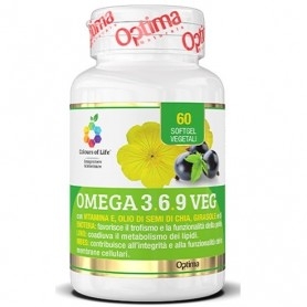 Omega 3-6-9 Optima Naturals, Omega 3 6 9 Veg, 60 cps