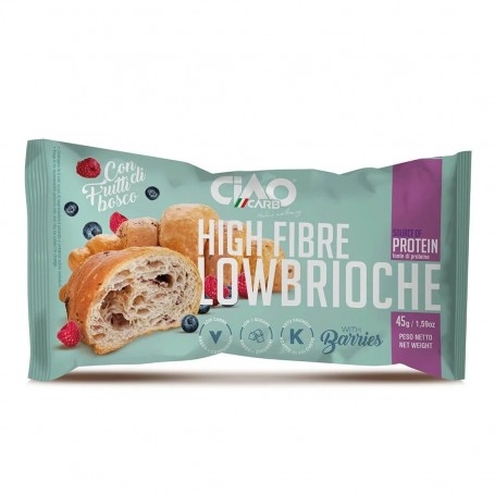 Biscotti e Dolci Ciao Carb, LowBrioche con Frutti di Bosco, 45 g