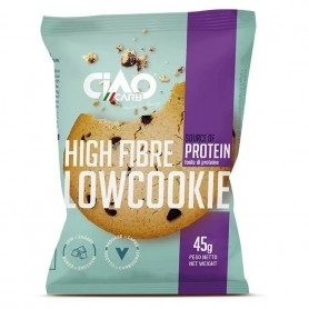 Biscotti e Dolci Ciao Carb, LowCookie con Gocce di Cioccolato, 45 g