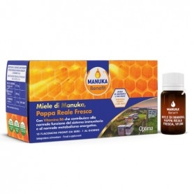 Pappa reale Optima Naturals, Pappa Reale e Miele di Manuka, 10 x 10 ml