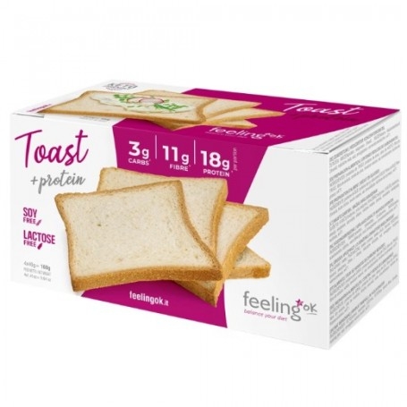 Pane e Prodotti da Forno Feeling OK, Toast +Protein , 160 g (4 x 40 g)