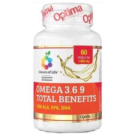 Omega 3-6-9 Optima Naturals, Omega 3 6 9 Total Benefits, 60 cps