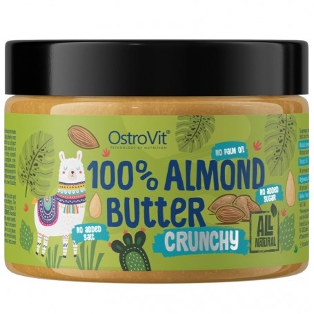 Burro di Mandorle OstroVit, 100% Almond Butter Crunchy, 500 g