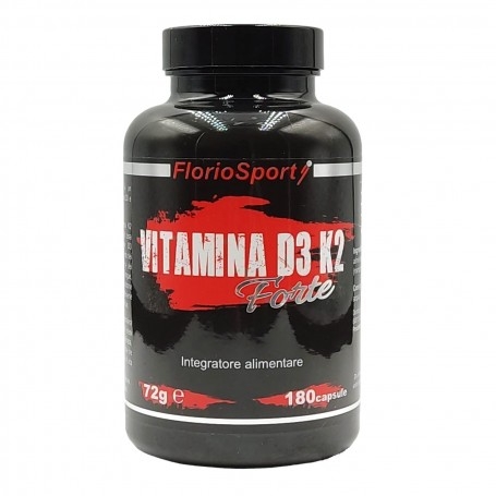 Ossa  FlorioSport, Vitamina D3 + K2 Forte, 180 cps