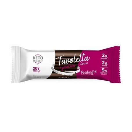 Biscotti e Dolci Feeling Ok, Tavoletta +Protein Cocoa, 20 g