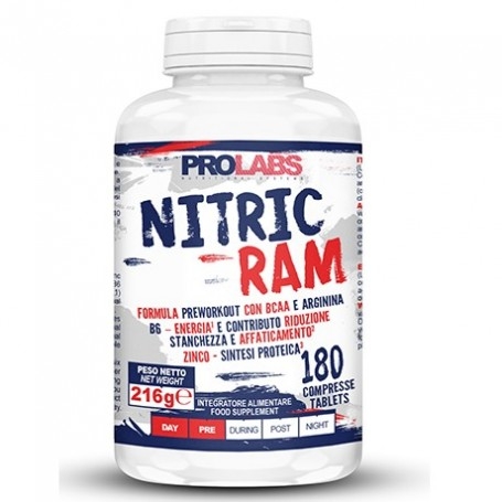 Aminoacidi Ramificati (Bcaa) Prolabs, Nitric Ram, 180 Cpr.