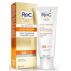 Offerte Limitate RoC, Fluido Solare Viso Alta Tollerabilità SPF50, 50 ml