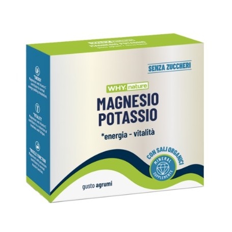 Zinco e Magnesio WHY Nature, Magnesio Potassio, 10 buste
