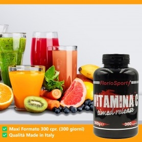 FlorioSport, Vitamina C Timed Release, 300 cpr