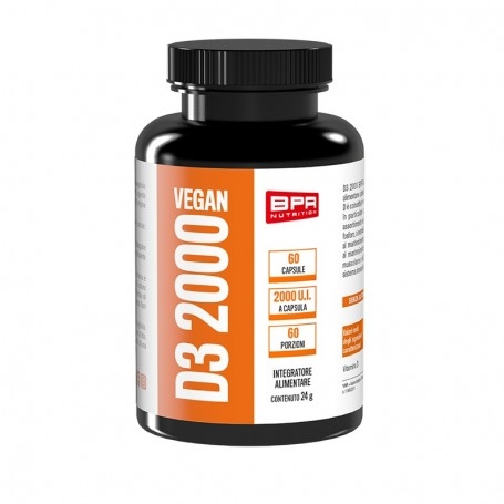 Vitamina D BPR Nutrition, D3 2000 Vegan, 60 cps