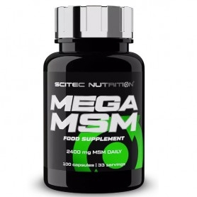 Glucosamina, Condroitina, MSM Scitec Nutrition, Mega MSM, 100 cps.