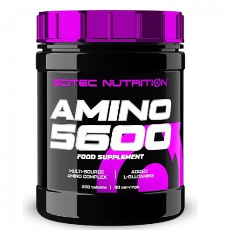 Pool di Aminoacidi Scitec Nutrition, Amino 5600, 200 cpr.