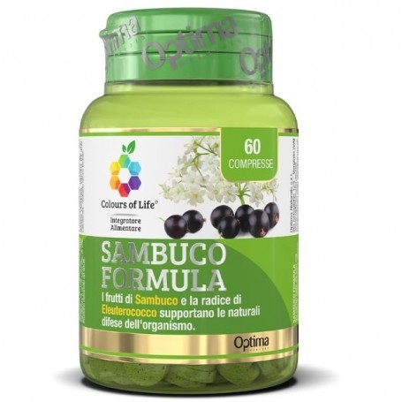 Funzionalità respiratorie Optima Naturals, Sambuco Formula, 60 cpr