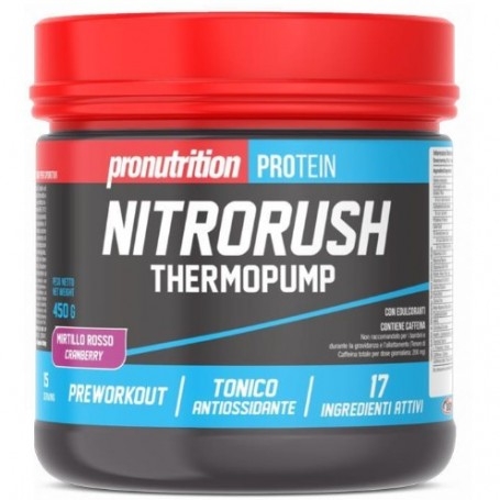 Pre Workout Pro Nutrition, Nitrorush Thermopump, 450 g