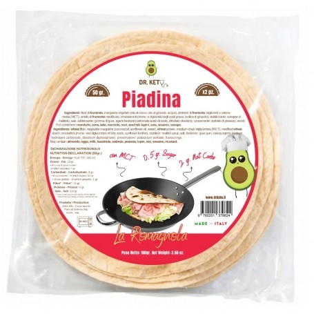 Pane e Prodotti da Forno Dr.Keto, Piadina, 2 x 50 g
