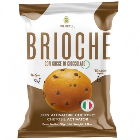 Biscotti e Dolci Dr.Keto, Brioche con gocce di cioccolato, 50 g