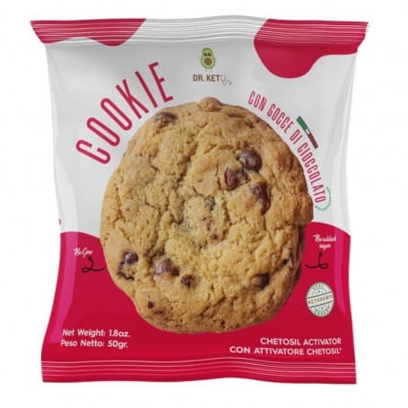 Biscotti e Dolci Dr.Keto, Cookie con Gocce di Cioccolato, 50 g