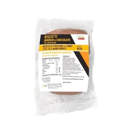 Scadenza Ravvicinata Rima Benessere, Biscotti Arancio e Cioccolato, 50 g (Sc.11/2025)