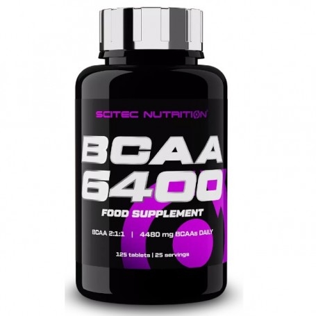 Aminoacidi Ramificati (Bcaa) Scitec Nutrition, Bcaa 6400, 125 tav.