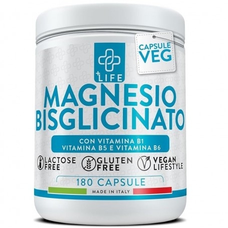 Zinco e Magnesio +Life, Magnesio Bisglicinato, 180 cps