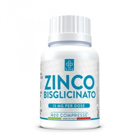 Zinco e Magnesio +Life, Zinco Bisglicinato, 400 cpr