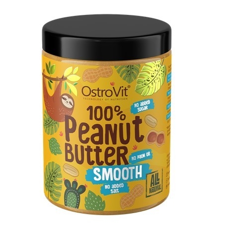 Burro di Arachidi Ostrovit, Peanut Butter 100% Smooth, 1000 g