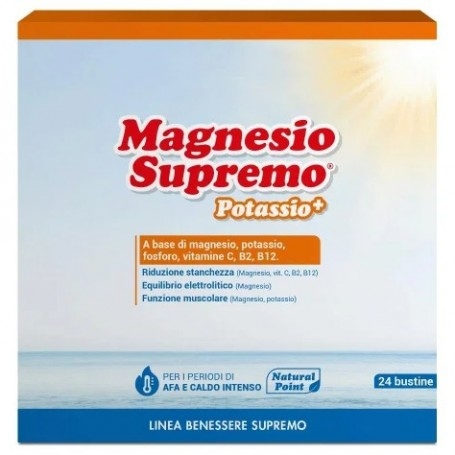 Zinco e Magnesio Natural Point, Magnesio Supremo Potassio+, 24 bustine