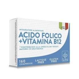 Acido folico (Folato) +Life, Acido Folico + B12, 160 cpr