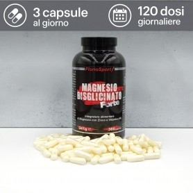 FlorioSport, Magnesio Bisglicinato Forte, 360 cps