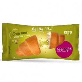 Scadenza Ravvicinata Feeling Ok, Croissant +Protein ripieno, 65 g (Sc.12/2025)